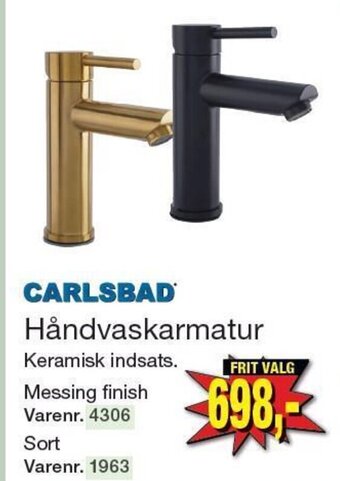 Harald Nyborg Håndvaskarmatur tilbud