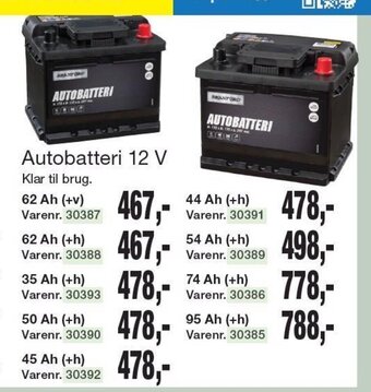 Harald Nyborg Autobatteri 12V tilbud
