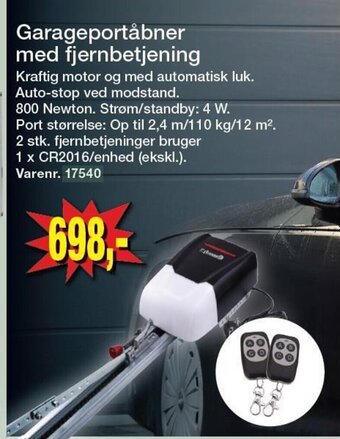 Harald Nyborg Garageportåbner Med Fjernbetjening tilbud