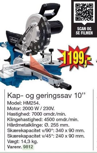 Harald Nyborg Kap-og Geringssav 10" tilbud