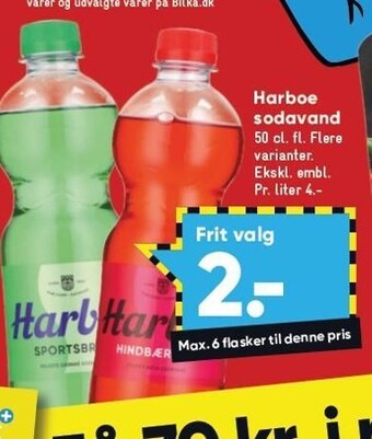 Bilka Harboe sodavand tilbud