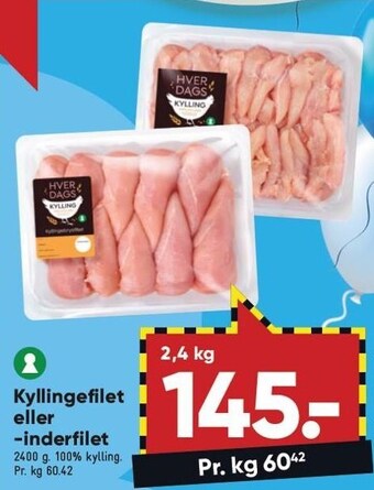 Bilka Kyllingefilet el. -inderfilet tilbud