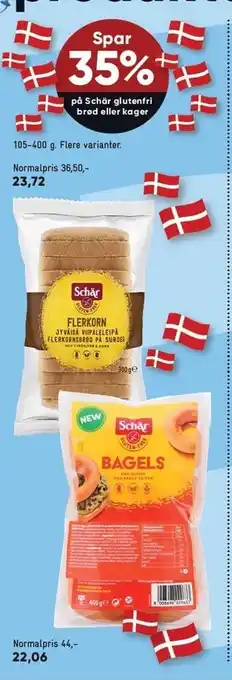 Bilka Spar 35% på schär glutenfri brød el. kager tilbud