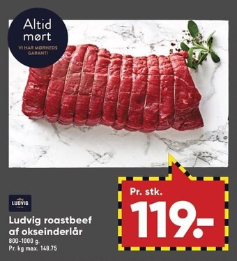 Bilka Ludvig roastbeef af okseinderlår tilbud