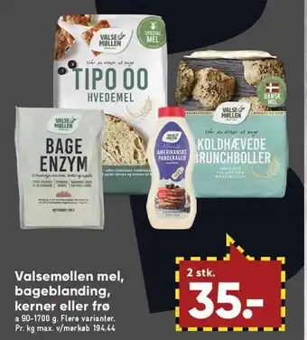 Valsemøllen mel, bageblanding, kerner el. frø 2 stk.