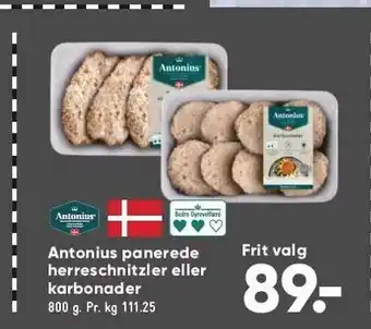 Bilka Antonius panerede herreschnitzler el. karbonader tilbud