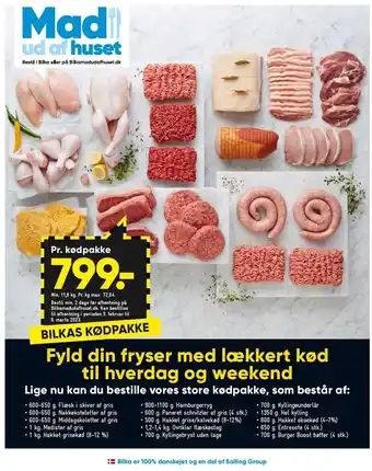 Bilka Fyld din fryser med lækkert kød til hverdag og weekend tilbud