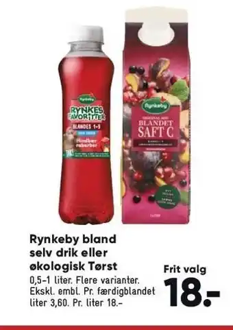 Bilka Rynkeby bland selv drik el. øko tørst tilbud