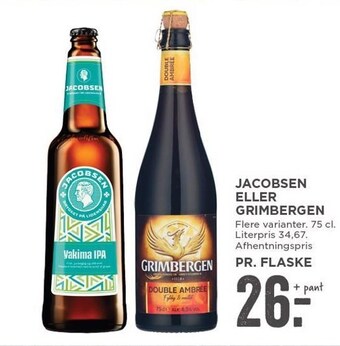 MENY Jacobsen eller grimbergen tilbud