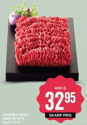 MENY Hakket oksekød 10-14% tilbud
