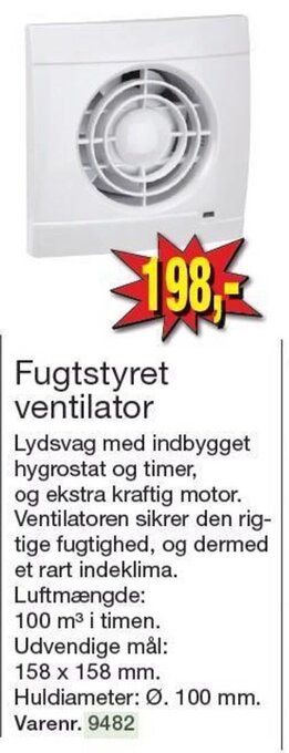 Harald Nyborg Fugtstyret Ventilator tilbud