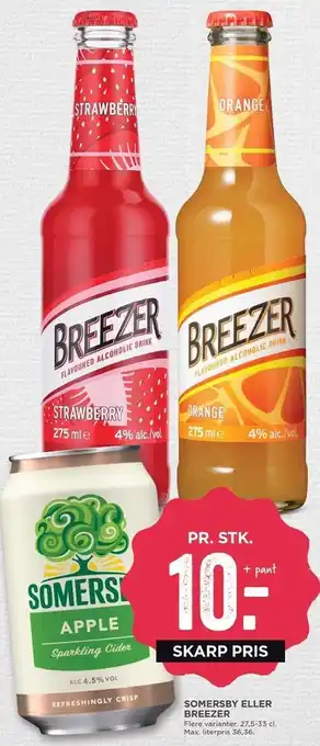 MENY Somersby eller breezer tilbud