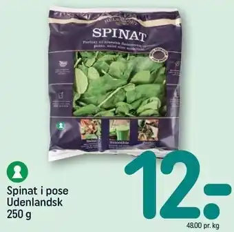 Spinat i pose