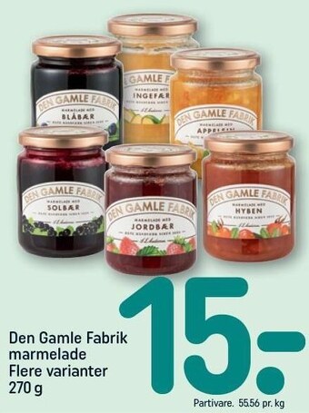 REMA 1000 Den gamle fabrik marmelade tilbud