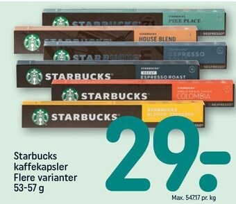 REMA 1000 Starbucks kaffekapsler tilbud