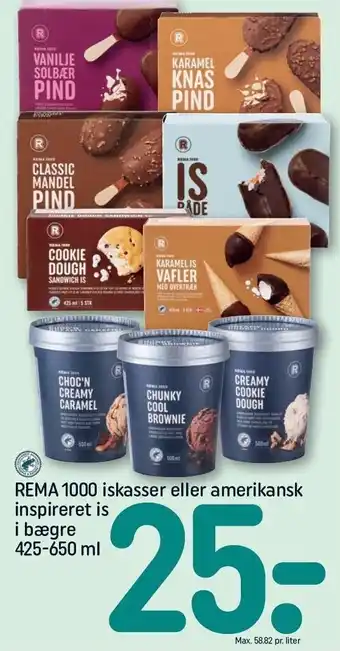 REMA 1000 Rema 1000 iskasser eller amerikansk inspireret is tilbud