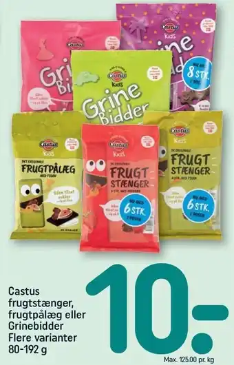 REMA 1000 Castus frugtstænger, frugtpålæg eller grinebidder tilbud