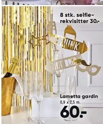 Bilka Lametta gardin el. selfie-rejvisitter tilbud