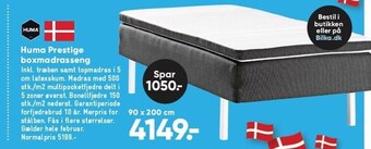 Bilka Huma prestige boxmadrasseng tilbud