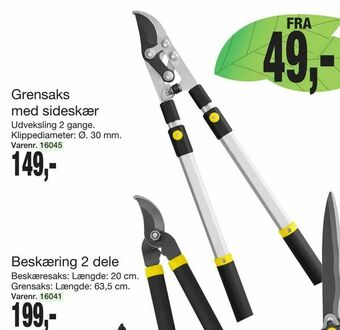 Harald Nyborg Grensaks med sideskær tilbud