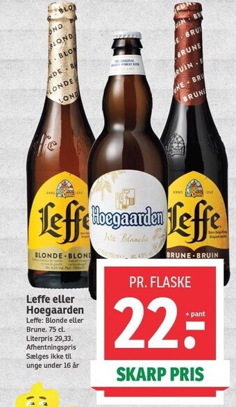 SPAR Leffe eller hoegaarden tilbud