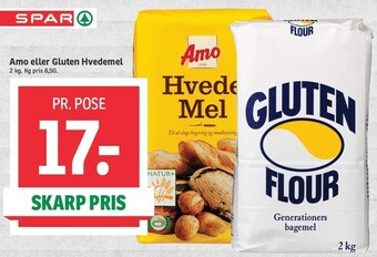 SPAR Amo eller gluten hvedemel tilbud