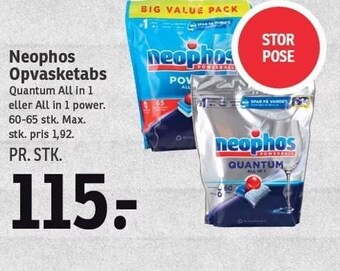 SPAR Neophos opvasketabs tilbud