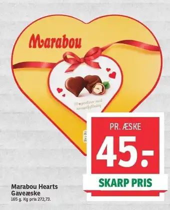 SPAR Marabou hearts gaveæske tilbud
