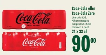Min Købmand Coca-cola eller coca-cola zero tilbud