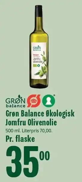Min Købmand Grøn balance økologisk jumfru olivenolie tilbud
