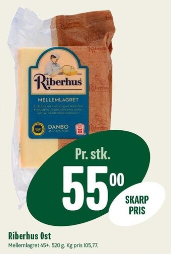 Min Købmand Riberhus ost tilbud
