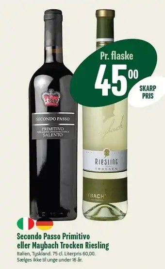 Min Købmand Secondo passo primitivo eller maybach trocken riesling tilbud