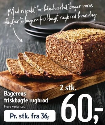 Føtex Bagerens friskbagte rugbrød tilbud