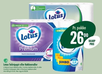 Min Købmand Lotus toiletpapir eller køkkenruller tilbud