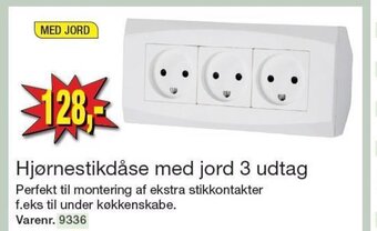 Harald Nyborg Hjørnestikdåse Med Jord 3 Udtag tilbud