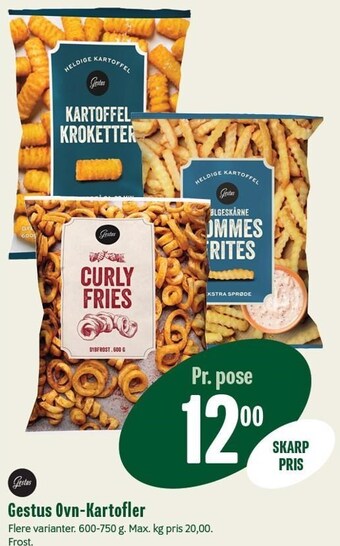 Min Købmand Gestus ovn-kartofler tilbud