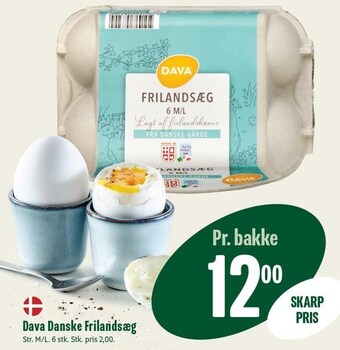 Min Købmand Dava danske frilandsæg tilbud
