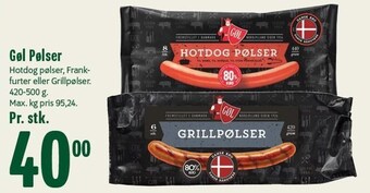Min Købmand Gøl pølser tilbud