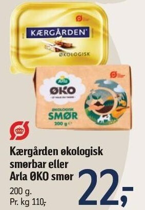 Føtex Kærgården økologisk smørbar eller arla øko smør tilbud