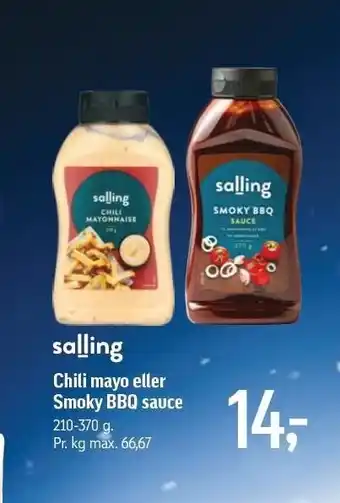 Føtex Salling chili mayo eller smoky bbq sauce tilbud
