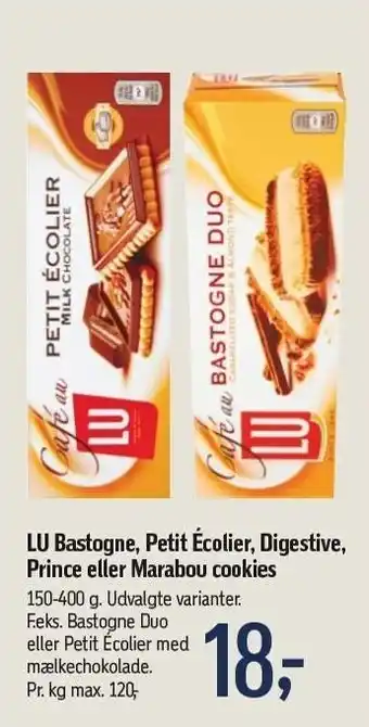Føtex Lu bastogne, petit écolier, digestive, prince eller marabou cookies tilbud
