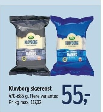 Føtex Klovborg skæreost tilbud