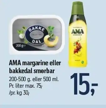 Føtex Ama margarine eller bakkedal smørbar tilbud