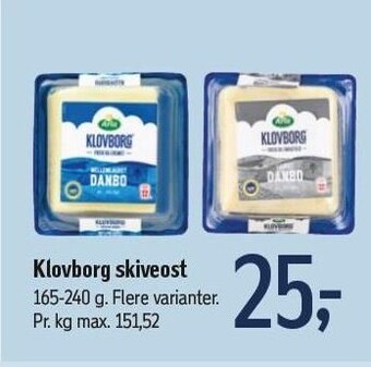 Føtex Klovborg skiveost tilbud
