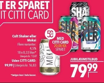 Citti Cult shaker eller mokai tilbud
