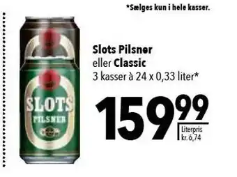 Citti Slots pilsner el. classic - 3 ks. tilbud