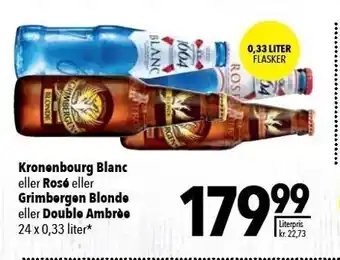 Citti Kronenbourg blanc eller rosé, grimbergen blonde el. double ambrèe tilbud