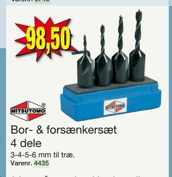 Harald Nyborg Bor- & forsænkersæt 4 dele tilbud