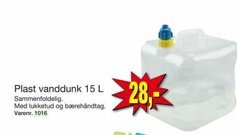 Harald Nyborg Plast vanddunk 15 L tilbud