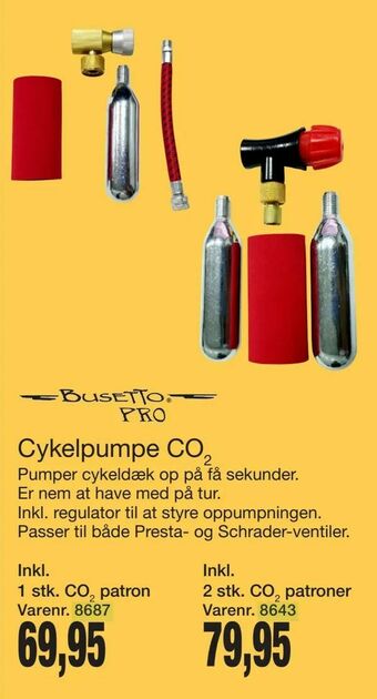 Harald Nyborg Cykelpumpe CO 2 tilbud